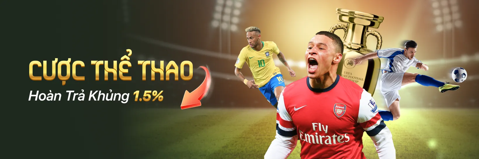 VU88 Hoàn trả Thể Thao, Thể Thao Ảo và E-Sports đến 1.5% mỗi ngày, không giới hạn rút cược.