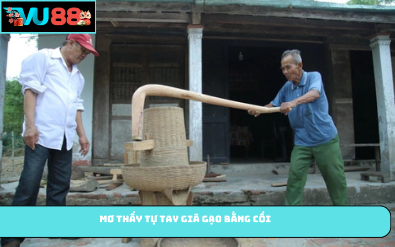 Mơ thấy tự tay giã gạo bằng cối