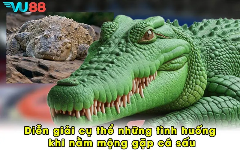 Diễn giải cụ thể những tình huống khi nằm mộng gặp cá sấu