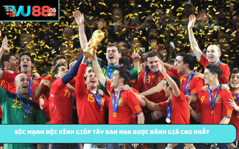 Sức mạnh đội hình giúp Tây Ban Nha được đánh giá cao nhất
