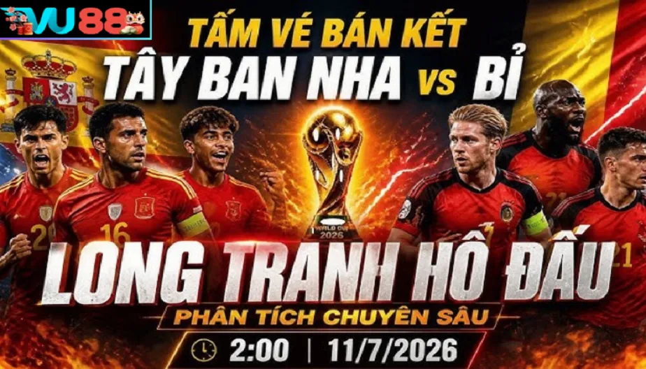 VU88 Soi Kèo Tây Ban Nha Vs Bỉ - World Cup 2026 2h00 11/07/2026