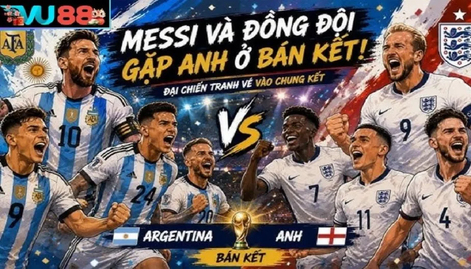 VU88 Soi Kèo Anh Vs Argentina 02h00 Ngày 16/7 - Bán Kết 2 WC 2026